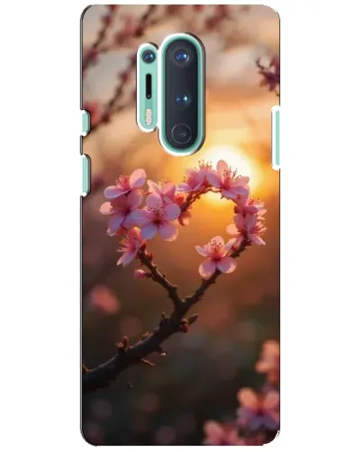 Чохол для OnePlus 8 Pro з картинкою «Рожевий цвіт сердечко на тлі заходу» Чохол для OnePlus 8 Pro з картинкою «Рожевий цвіт сердечко на тлі заходу»