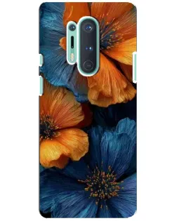 Чохол для OnePlus 8 Pro з картинкою «Яскрава синьо-помаранчева флора»