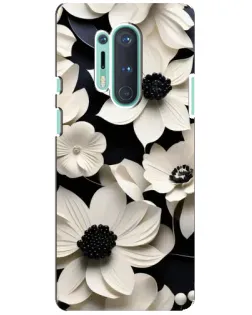 Чохол для OnePlus 8 Pro з картинкою «Об'ємні білі квіти»