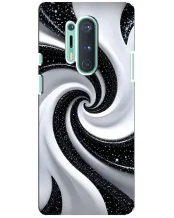 Чохол для OnePlus 8 Pro з картинкою «Чорно-біла спіраль»