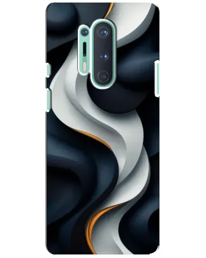 Чохол для OnePlus 8 Pro з картинкою «Об'ємні чорно-білі стрічки» Чохол для OnePlus 8 Pro з картинкою «Об'ємні чорно-білі стрічки»