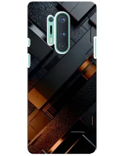 Чохол для OnePlus 8 Pro з картинкою «Чорні геометричні блоки»