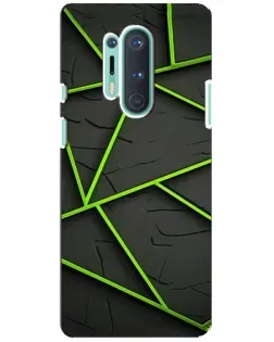 Чохол для OnePlus 8 Pro з картинкою «Зелені геометричні лінії»