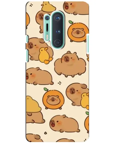 Чехол для OnePlus 8 Pro с картинкой «Капибары с апельсинами»