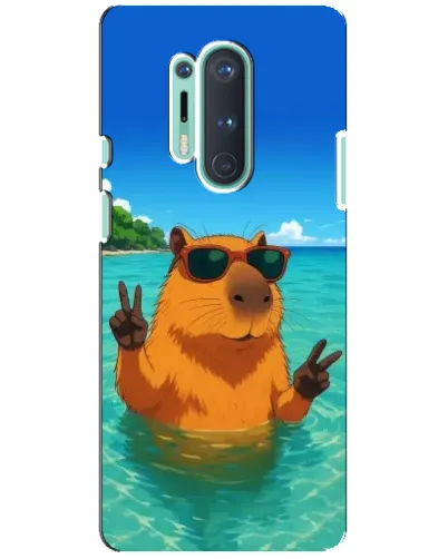 Чехол для OnePlus 8 Pro с картинкой «Морская капибара»