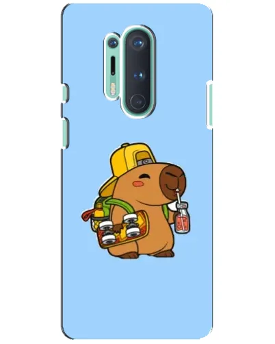 Чехол для OnePlus 8 Pro с картинкой «Капибара на скейте»