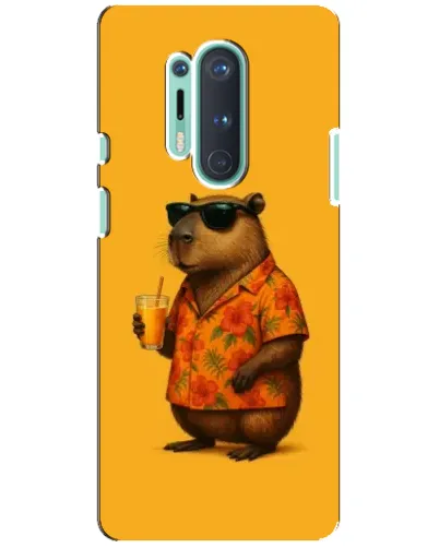 Чехол для OnePlus 8 Pro с картинкой «Капибара на отдыхе»