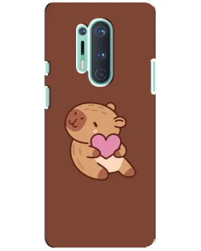 Чехол для OnePlus 8 Pro с картинкой «Капибара с сердцем»