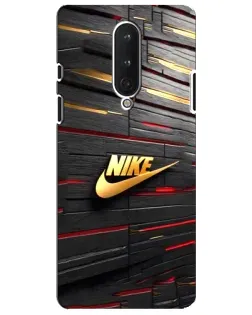 Чохол для OnePlus 8 з картинкою «Золотий Nike на металі»