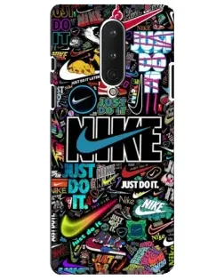 Чехол для OnePlus 8 с картинкой «Яркий коллаж Nike»