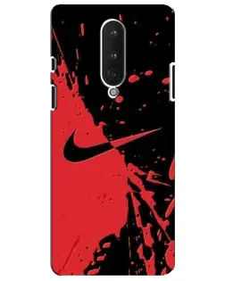 Чехол для OnePlus 8 с картинкой «Красные брызги Nike»