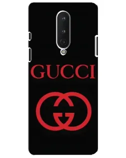 Чехол для OnePlus 8 с картинкой «Gucci — красный логотип»
