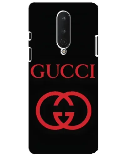 Чехол для OnePlus 8 с картинкой «Gucci — красный логотип»