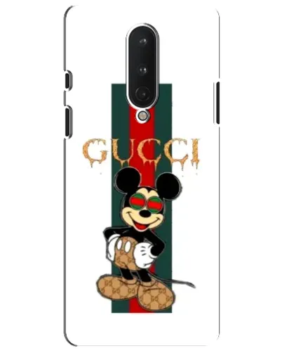 Чехол для OnePlus 8 с картинкой «Микки Маус Gucci — полосы»