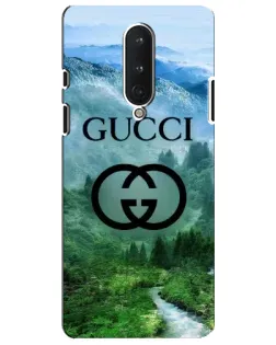Чехол для OnePlus 8 с картинкой «Gucci — горный пейзаж»