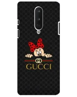 Чехол для OnePlus 8 с картинкой «Минни Маус Gucci — черный»