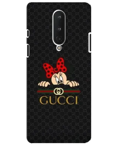 Чехол для OnePlus 8 с картинкой «Минни Маус Gucci — черный»