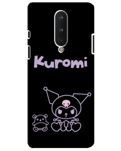 Чехол для OnePlus 8 с картинкой «Kuromi — черный минимализм»