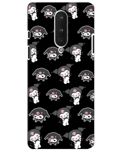 Чехол для OnePlus 8 с картинкой «Черный паттерн Kuromi»