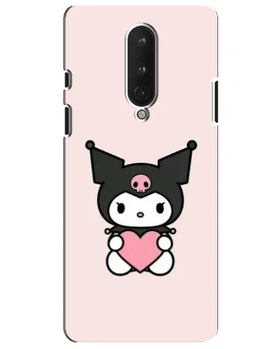 Чехол для OnePlus 8 с картинкой «Kuromi и сердце»