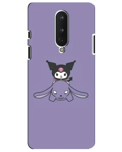 Чехол для OnePlus 8 с картинкой «Kuromi на лиловом фоне»