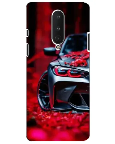 Чохол для OnePlus 8 з картинкою «Спортивна BMW та квіти»