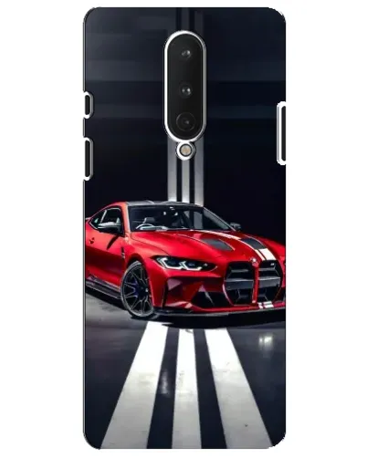 Чохол для OnePlus 8 з картинкою «Червона BMW на дорозі»