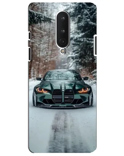 Чохол для OnePlus 8 з картинкою «BMW у зимовому лісі»
