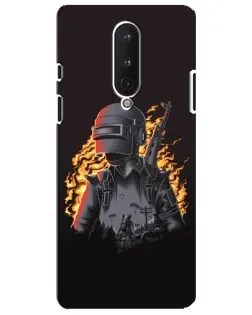 Чехол для OnePlus 8 с картинкой «PUBG — огненный силуэт»