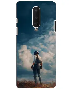 Чехол для OnePlus 8 с картинкой «Герой PUBG на скале»