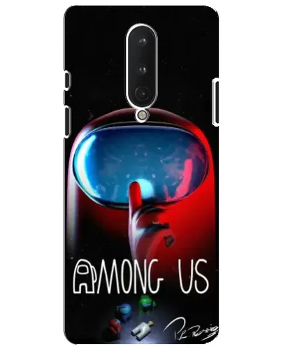 Чехол для OnePlus 8 с картинкой «Красный импостер — макро»