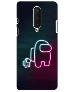 Чехол для OnePlus 8 с картинкой «Among Us неон-арт»