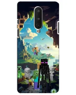 Чехол для OnePlus 8 с картинкой «Эндермен в лесу»