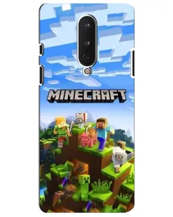 Чехол для OnePlus 8 с картинкой «Minecraft классический мир»