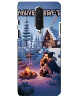 Чехол для OnePlus 8 с картинкой «Зимний Minecraft»
