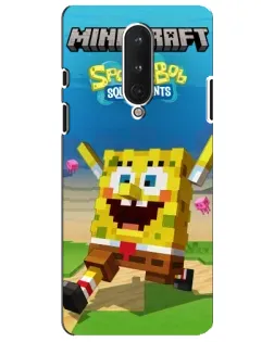 Чохол для OnePlus 8 з картинкою «Губка Боб Minecraft»
