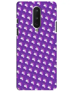Чехол для OnePlus 8 с картинкой «Единороги на фиолетовом»