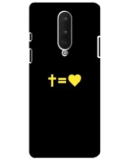 Чехол для OnePlus 8 с картинкой «Сердце и Крест»