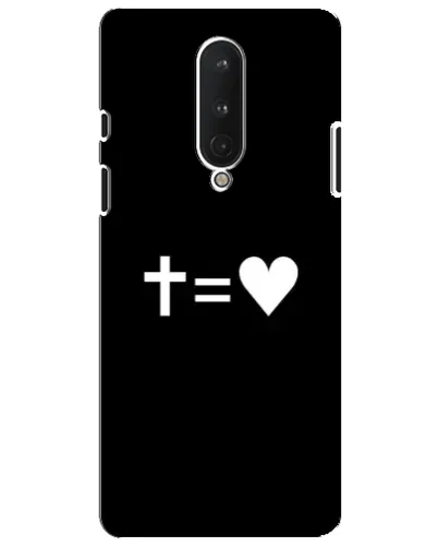 Чехол для OnePlus 8 с картинкой «Крест и Сердце»