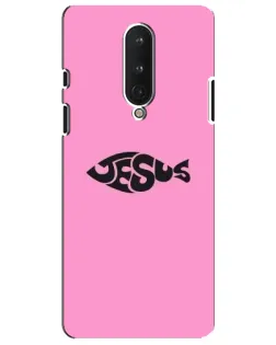 Чехол для OnePlus 8 с картинкой «Розовый символ  Jesus»