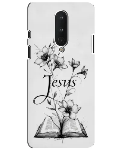 Чехол для OnePlus 8 с картинкой «Цветы и Библия»