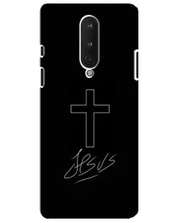 Чехол для OnePlus 8 с картинкой «Графический крест Jesus»