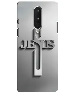 Чехол для OnePlus 8 с картинкой «Металлический крест Jesus»