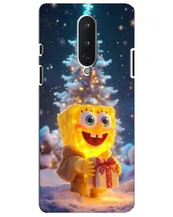Чехол для OnePlus 8 с картинкой «Рождественский Спанч Боб»