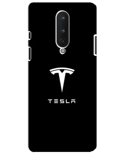 Чохол для OnePlus 8 з картинкою «Tesla White Logo»