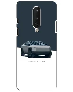Чохол для OnePlus 8 з картинкою «Сріблястий Cybertruck Tesla»
