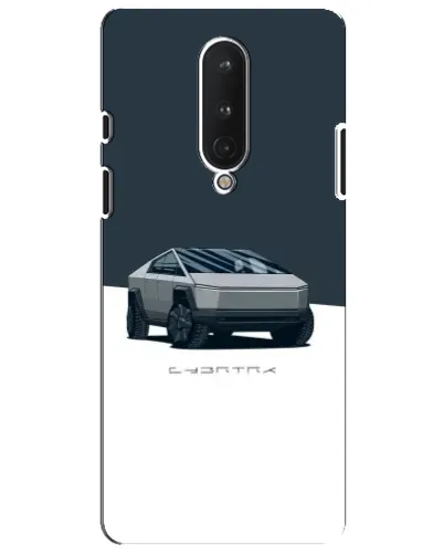 Чохол для OnePlus 8 з картинкою «Сріблястий Cybertruck Tesla»