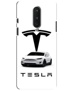 Чохол для OnePlus 8 з картинкою «Tesla White Style»