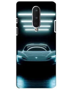 Чохол для OnePlus 8 з картинкою «Tesla в неоні»