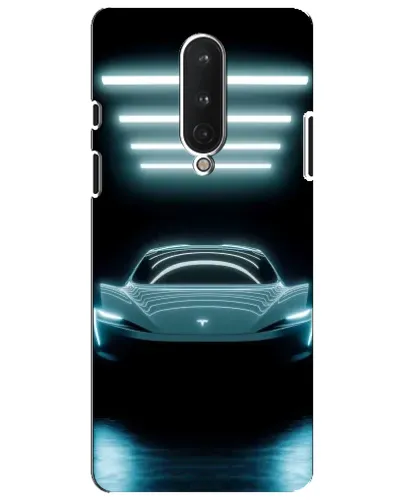 Чохол для OnePlus 8 з картинкою «Tesla в неоні»
